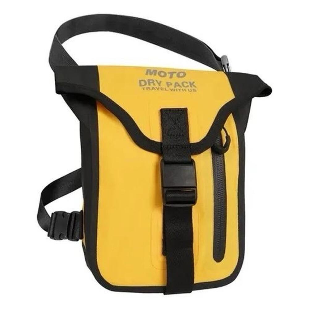 Moto Dry Pack Waterproof Motorcycle Shoulder Bag Yellow 3L Travel Pouch